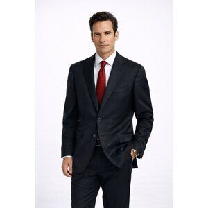 JOSEPH ABBOUD jacket blazer sport coat 100% wool two button black 38S business